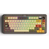 Iqunix ZX75 Happy Ape Wireless Mechanical Keyboard, gaming toetsenbord Bruin/geel, US lay-out, IQUNIX Moonstone Turbo, RGB leds, 75%, Hot-swappable, Double-shot PBT, 2.4GHz | Bluetooth 5.1 | USB-C