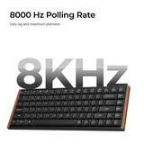 Keychron K3 Ultra 8K Wireless Custom Mechanical Keyboard Zwart, US lay-out (QWERTY), Keychron Milk POM Banana, 75%, RGB leds, LSA Double-shot PBT, USB-C | 2.4 GHz | Bluetooth 5.2