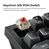 Keychron Q6 Ultra-P3 8K Wireless Custom Mechanical Keyboard, toetsenbord Wit, US lay-out, Keychron Silk POM Brown, RGB, Hot swap, 8K, 2.4 GHz / Bluetooth 5.2 / USB-C