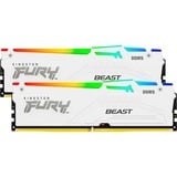 Kingston FURY 32 GB DDR5-6400 Kit werkgeheugen Wit, KF564C32BWEAK2-32, Fury Beast RGB, XMP, EXPO