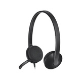 Logitech USB H340 on-ear headset Zwart, Retail