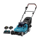 Makita LXT 2x18 V accu Grasmaaier 38 cm Blauw/zwart, 2x 4 Ah accu en duo snellader inbegrepen