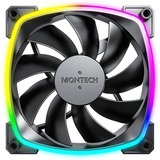Montech AX120 fan PWM 3-pack RGB case fans Zwart, 3 stuks, 120 x 120 x 25 mm