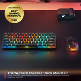 SteelSeries Apex Pro Mini Gen 3 RGB mechanisch gaming toetsenbord Zwart, US lay-out (QWERTY), SteelSeries OmniPoint 3.0, 60%, Double-shot PBT