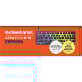 SteelSeries Apex Pro Mini Gen 3, gaming toetsenbord Zwart, US lay-out, SteelSeries OmniPoint 3.0, 60%, RGB leds, Double Shot PBT Keycaps