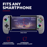 Trust GXT 735 Mylox Mobiele Gaming Controller Voor iPhone en Android Grijs, Bluetooth 5.0, RGB