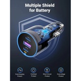 Ugreen 130W 3-Port Fast Car Charger Zwart