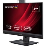 ViewSonic Video Conferencing Docking Monitor VG2757V-2K 27" Zwart (mat)/grijs, 1x DisplayPort, 1x HDMI, 2x USB-C, 3x USB-A, 1x RJ-45