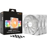 be quiet! Light Wings LX 140 mm PWM high-speed Triple Pack White case fan Wit, 3 stuks, 4-pin PWM