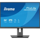 iiyama ProLite XB2495WSC-B1 24" monitor Zwart (mat), HDMI, USB-C, Audio, 100 Hz
