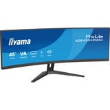 iiyama ProLite XCB4594DQSU-B1 44.5" Curved UltraWide monitor Zwart (mat), HDMI, DisplayPort, USB, Audio