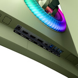 Arozzi Nova Curved 49" UltraWide gaming monitor Groen, 165 Hz, 1x DisplayPort, 2x HDMI, 1x USB-C, Audio, Adaptive Sync