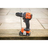 BLACK+DECKER 18V Brushless accuschroefklopboormachine klopboorschroevendraaier Zwart/oranje, Accu en oplader niet inbegrepen