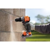 BLACK+DECKER 18V Brushless accuschroefklopboormachine klopboorschroevendraaier Zwart/oranje, Accu en oplader niet inbegrepen