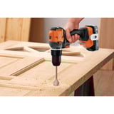 BLACK+DECKER 18V Brushless accuschroefklopboormachine klopboorschroevendraaier Zwart/oranje, Accu en oplader niet inbegrepen