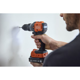 BLACK+DECKER 18V Brushless accuschroefklopboormachine klopboorschroevendraaier Zwart/oranje, Accu en oplader niet inbegrepen