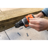 BLACK+DECKER 18V Brushless accuschroefklopboormachine klopboorschroevendraaier Zwart/oranje, Accu en oplader niet inbegrepen