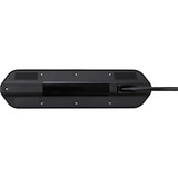 Brennenstuhl Estilo Hoekstekkerdoos 4-voudig stekkerdoos Zwart/roestvrij staal, 2x USB