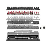 Corsair K70 CORE TKL RGB mechanisch gaming toetsenbord Zwart, US lay-out (QWERTY), Corsair MLX Red v2, 80% (TKL)	, RGB, ABS Double shot, Hot-swap