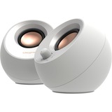 Creative Pebble V3 pc-luidspreker Wit, Bluetooth, USB-C, AUX