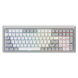 Ducky Cushion 98 RGB mechanisch gaming toetsenbord Zilver, US lay-out (QWERTY), 96%, RGB, PBT Cherry, USB-C / 2,4 GHz / Bluetooth