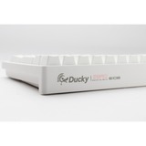 Ducky Zero 6108 Pure White RGB mechanisch gaming toetsenbord Wit, US lay-out (QWERTY), Cherry MX2A Speed Silver, 100%, RGB leds, Double-shot PBT, hot swap, 2.4GHz | Bluetooth | USB-C