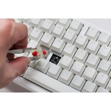 Ducky Zero 6108 Pure White, gaming toetsenbord Wit, US lay-out, Cherry MX2A Speed Silver, RGB leds, Double-shot PBT, hot swap, 2.4GHz | Bluetooth | USB-C