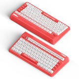 Iqunix OG80 Joy Vendor Wireless Mechanical Keyboard Rood, US lay-out (QWERTY), IQUNIX Moonstone, 80% (TKL)	, RGB leds, Hot-swappable, PBT, 2.4GHz | Bluetooth 5.1 | USB-C