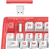 Iqunix OG80 Joy Vendor Wireless Mechanical Keyboard Rood, US lay-out (QWERTY), IQUNIX Moonstone, 80% (TKL)	, RGB leds, Hot-swappable, PBT, 2.4GHz | Bluetooth 5.1 | USB-C