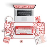 Iqunix OG80 Joy Vendor Wireless Mechanical Keyboard Rood, US lay-out (QWERTY), IQUNIX Moonstone, 80% (TKL)	, RGB leds, Hot-swappable, PBT, 2.4GHz | Bluetooth 5.1 | USB-C