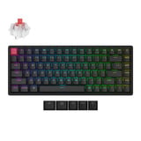 Keychron K2 QMK-C1 RGB mechanisch toetsenbord Zwart, US lay-out (QWERTY), Keychron Super Red, 75%, RGB, Cherry double-shot PBT, Bluetooth 5.2 | USB-C
