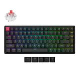 Keychron K2 QMK-C1, toetsenbord Zwart, US lay-out, Keychron Super Red, RGB, 75%, Cherry double-shot PBT, Bluetooth 5.2 | USB-C