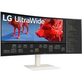 LG UltraWide 38WR85QC-W 37.5" Curved monitor Wit, 2x HDMI, 1x DisplayPort, USB-A, USB-C, 144Hz, RJ45