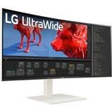LG UltraWide 38WR85QC-W 37.5" curved monitor Wit, 2x HDMI, 1x DisplayPort, USB-A, USB-C, RJ45, 144 Hz