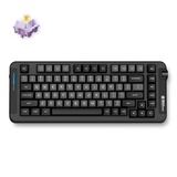 MCHOSE X75 Black Hyacinth Wireless Gasket Mount Mechanical, toetsenbord Zwart/grijs, US lay-out, KTT Hyacinth, 75%, RGB, Hot swap, Double-Shot PBT, draadloos / Bluetooth / USB-C