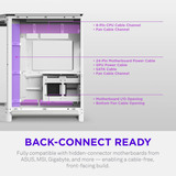 NZXT H6 midi tower behuizing Wit | 2x USB-A | 1x USB-C | Tempered Glass