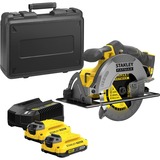 Stanley Fatmax V20 18V Brushless Cirkelzaag handcirkelzaag Geel/zwart, Incl. 2x 4.0Ah accu, oplader, koffer