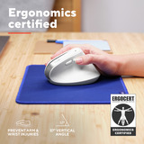 Trust Bayo+ - Ergonomische Muis Verticaal Draadloos  Wit, 800-2400 Dpi, 2,4GHz, 2x Bluetooth