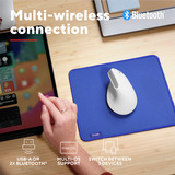 Trust Bayo+ - Ergonomische Muis Verticaal Draadloos  Wit, 800-2400 Dpi, 2,4GHz, 2x Bluetooth