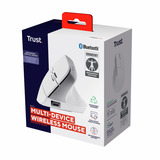 Trust Bayo+ - Ergonomische Muis Verticaal Draadloos  Wit, 800-2400 Dpi, 2,4GHz, 2x Bluetooth