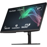 ViewSonic VP2776T-4K 27" monitor Zwart (mat), 2x HDMI, 1x DisplayPort, Thunderbolt in en uit, USB-C, LAN