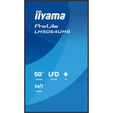 iiyama ProLite LH5064UHS-B1AG 50" 4K Ultra HD Public Display Zwart, HDMI, LAN, WiFi, Audio, USB, Android 14