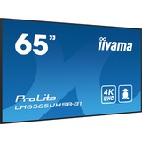 iiyama ProLite LH6565UHSB-B1 64.5" 4K Ultra HD Public Display Zwart, HDMI, DisplayPort, LAN, WiFi, Audio, USB, Android