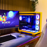 ALTERNATE Thunderstorm Pro Ryzen 7 - RTX 5080 Limited Edition gaming pc Donkergeel/zwart | R7 9850X3D | RTX 5080 | 32 GB | 2 TB SSD