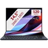 ASUS ZenBook Pro Duo 14 UX8402ZE-M3022W 14.5" laptop Zwart | i9-12900H | RTX 3050 Ti | 32 GB | 1 TB SSD | Touch