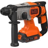 BLACK+DECKER 18V 2.5Ah SDS+ Pneumatische boorhamer BCD900E2K-QW klopboormachine Oranje, 2x 18V 2.5h accu's en oplader inbegrepen + koffer