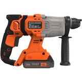 BLACK+DECKER 18V 2.5Ah SDS+ Pneumatische boorhamer BCD900E2K-QW klopboormachine Oranje, 2x 18V 2.5h accu's en oplader inbegrepen + koffer