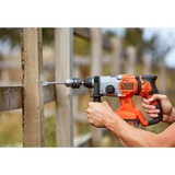 BLACK+DECKER 18V 2.5Ah SDS+ Pneumatische boorhamer BCD900E2K-QW klopboormachine Oranje, 2x 18V 2.5h accu's en oplader inbegrepen + koffer