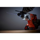BLACK+DECKER 18V 2.5Ah SDS+ Pneumatische boorhamer BCD900E2K-QW klopboormachine Oranje, 2x 18V 2.5h accu's en oplader inbegrepen + koffer