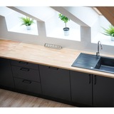 Brennenstuhl Estilo hoekstopcontact 4-voudig met USB-oplaadfunctie 6-voudige stekkerdoos met usb Wit/roestvrij staal, 6x stekker, 2x USB-A